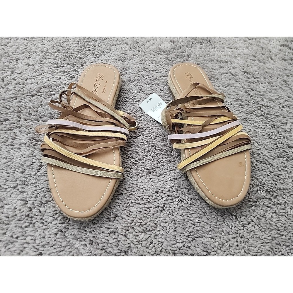 Madewell Slide Sandals Womens 6 Multi Strap Espadrille EB9320SH-M
